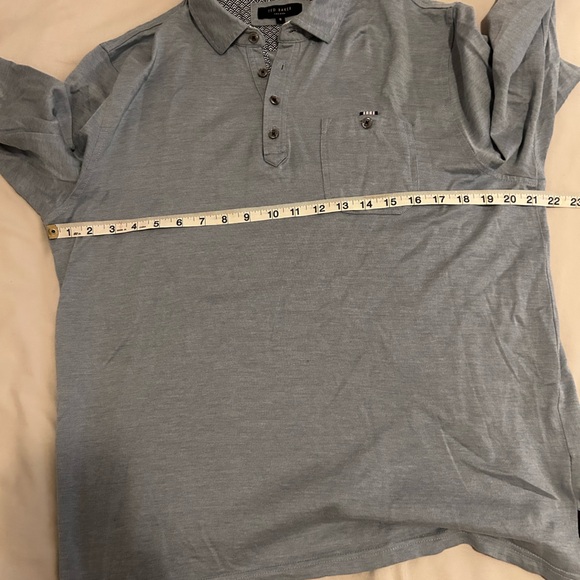 Ted Baker Slate Blue Polo Shirt - Picture 6 of 7